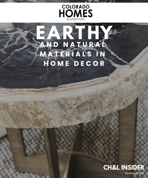 Earthy and natural materials in home decor